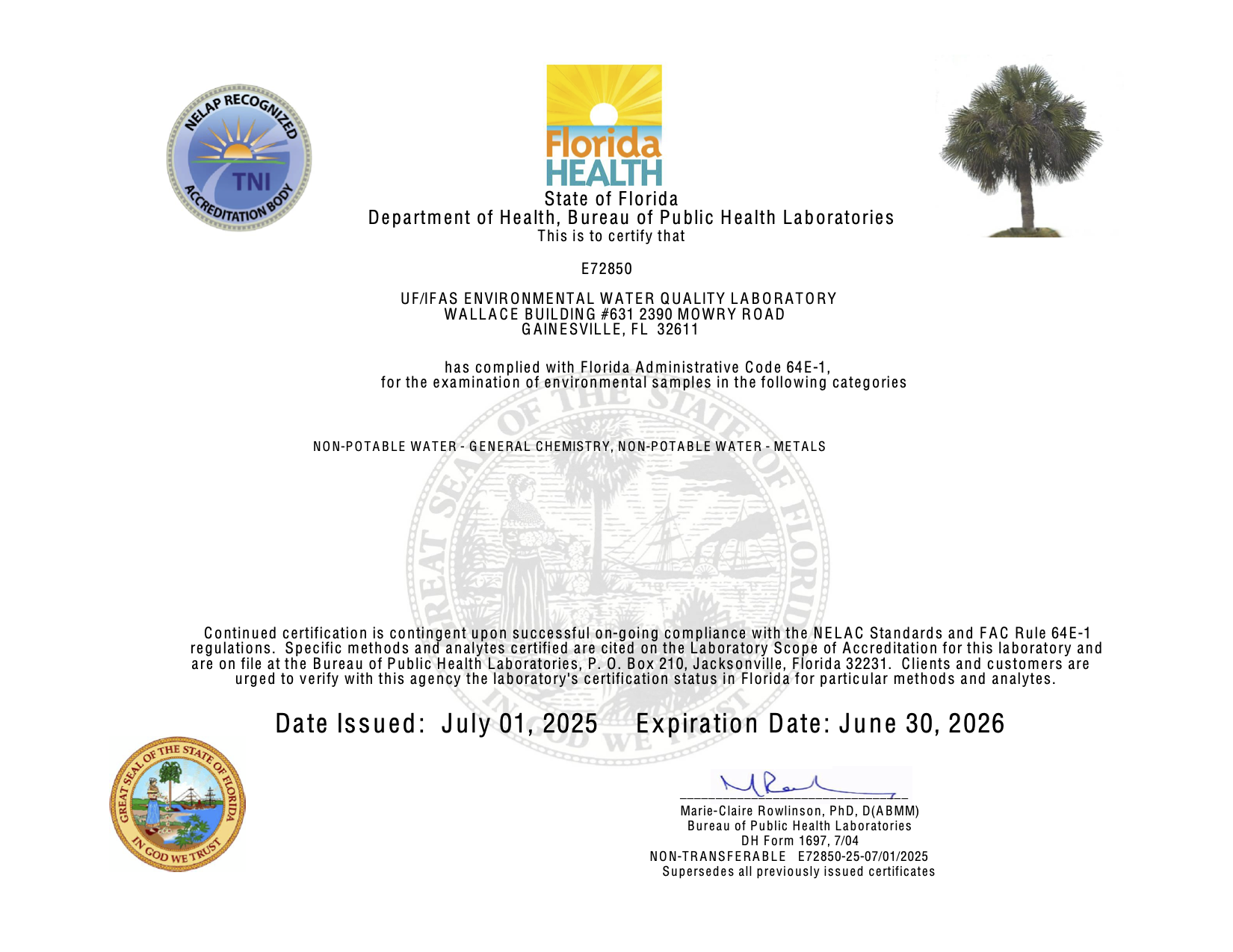 Certificate for EWQL 2025-2026